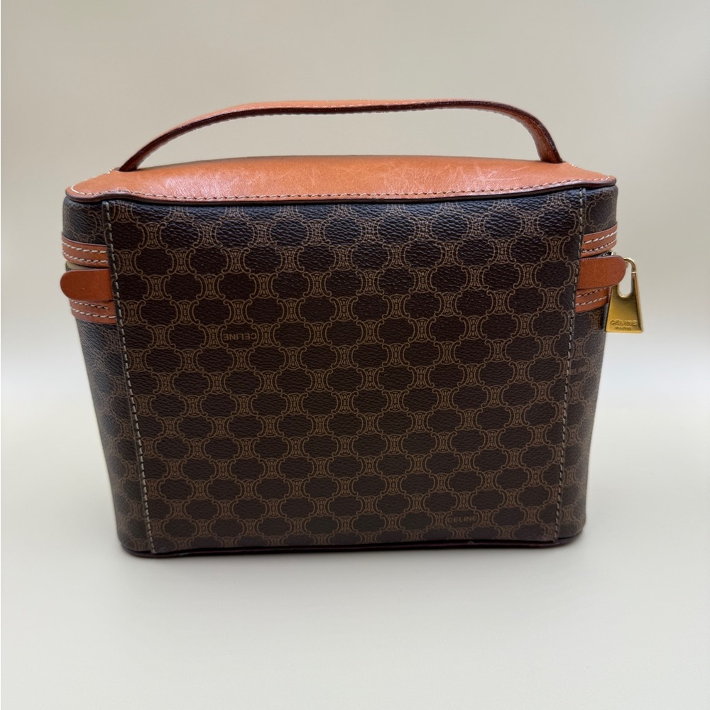 Celine Brown and Tan Cosmetic Case - Picture 3 of 15